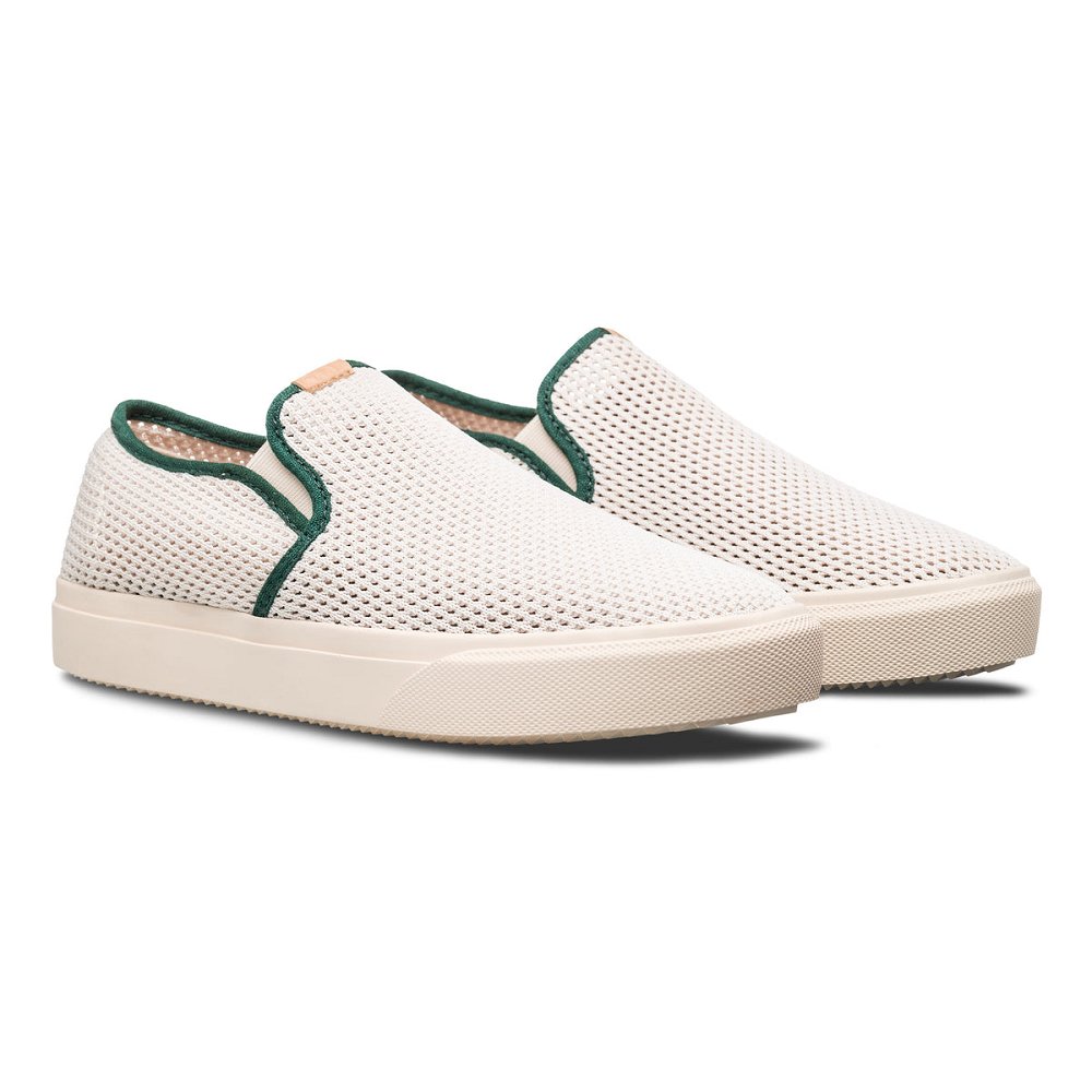 CLAE PORTER KNIT Shoes Womens USA314-C90 In Eggnog Trekking Green